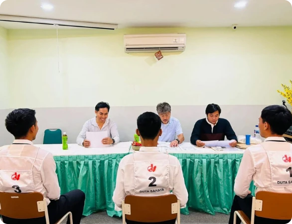 Sesi Interview atau Mensetsu dari LPK Duta Sahaya dengan Perusahaan Jepang